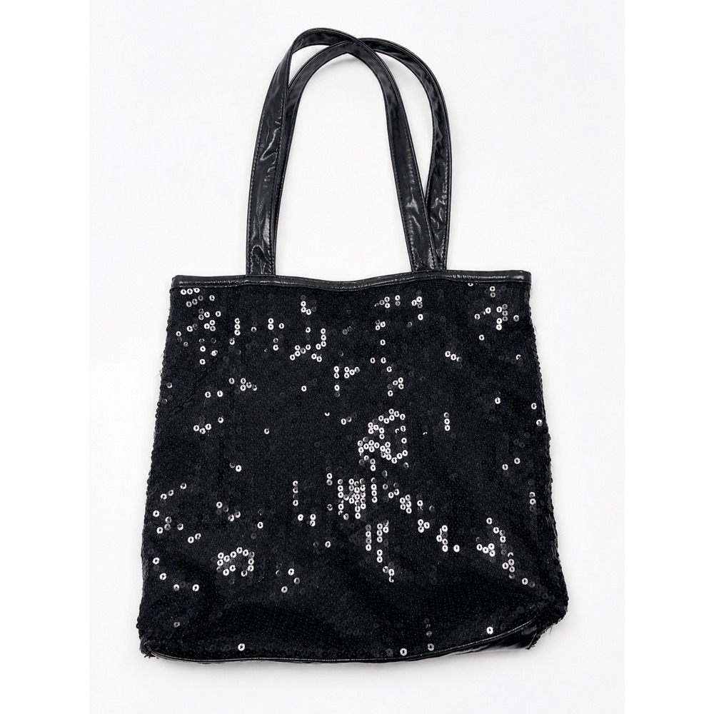 Black Sequin Shoulder/Tote Bag Evening Disco Glam Sparkl Party bag